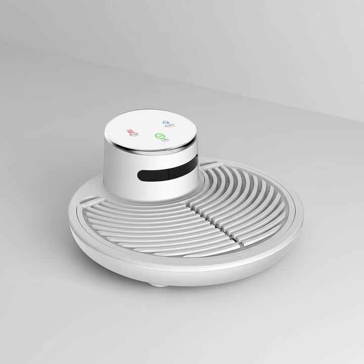 White ShowerGust touchless body dryer, a convenient and hygienic addition to your home improvement
