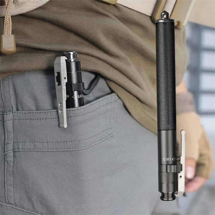 Lightweight automatic folding walking stick with adjustable support for comfortable and stable walking.