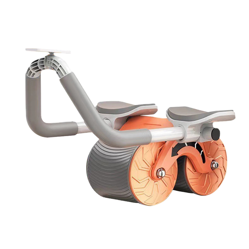 Automatic rebound ab roller with ergonomic handles, designed for comfortable & effective core strengthening.