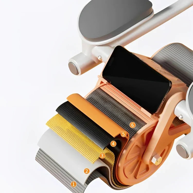 Compact automatic ab roller, ideal home gym equipment for core, abs & full body workout.