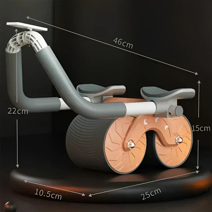 Efficient automatic rebound ab roller for strength training, targeting abs and deep core muscles.