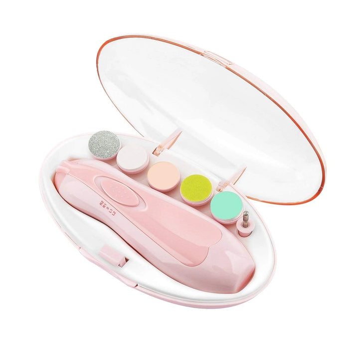 Unisex baby electric nail trimmer for safe & gentle infant nail care. Quiet nail buffer, newborn essentials.