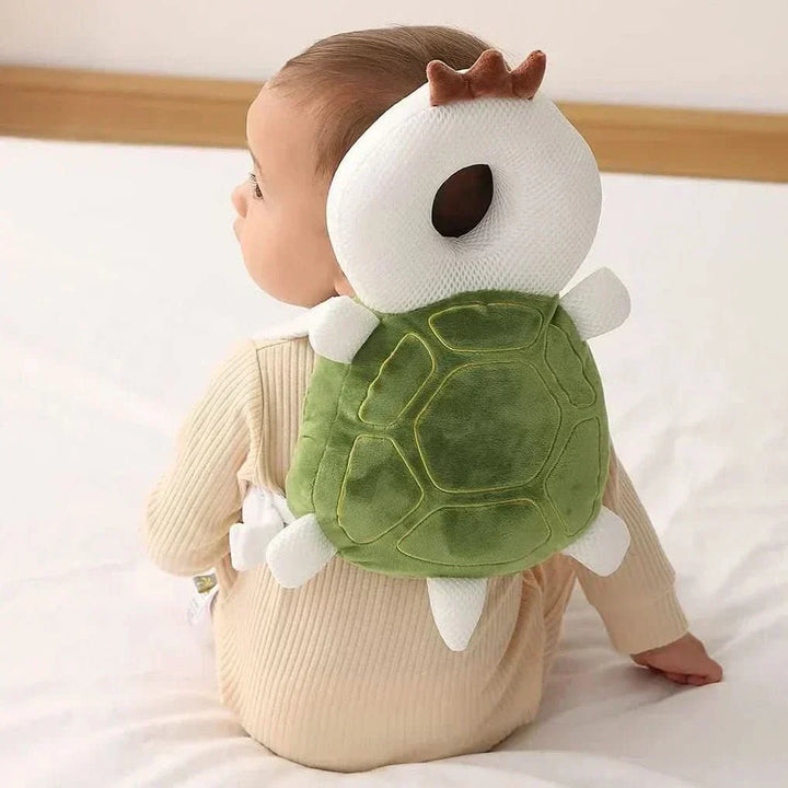 Infant head protection for crawlers & walkers, soft helmet prevents bumps & falls.