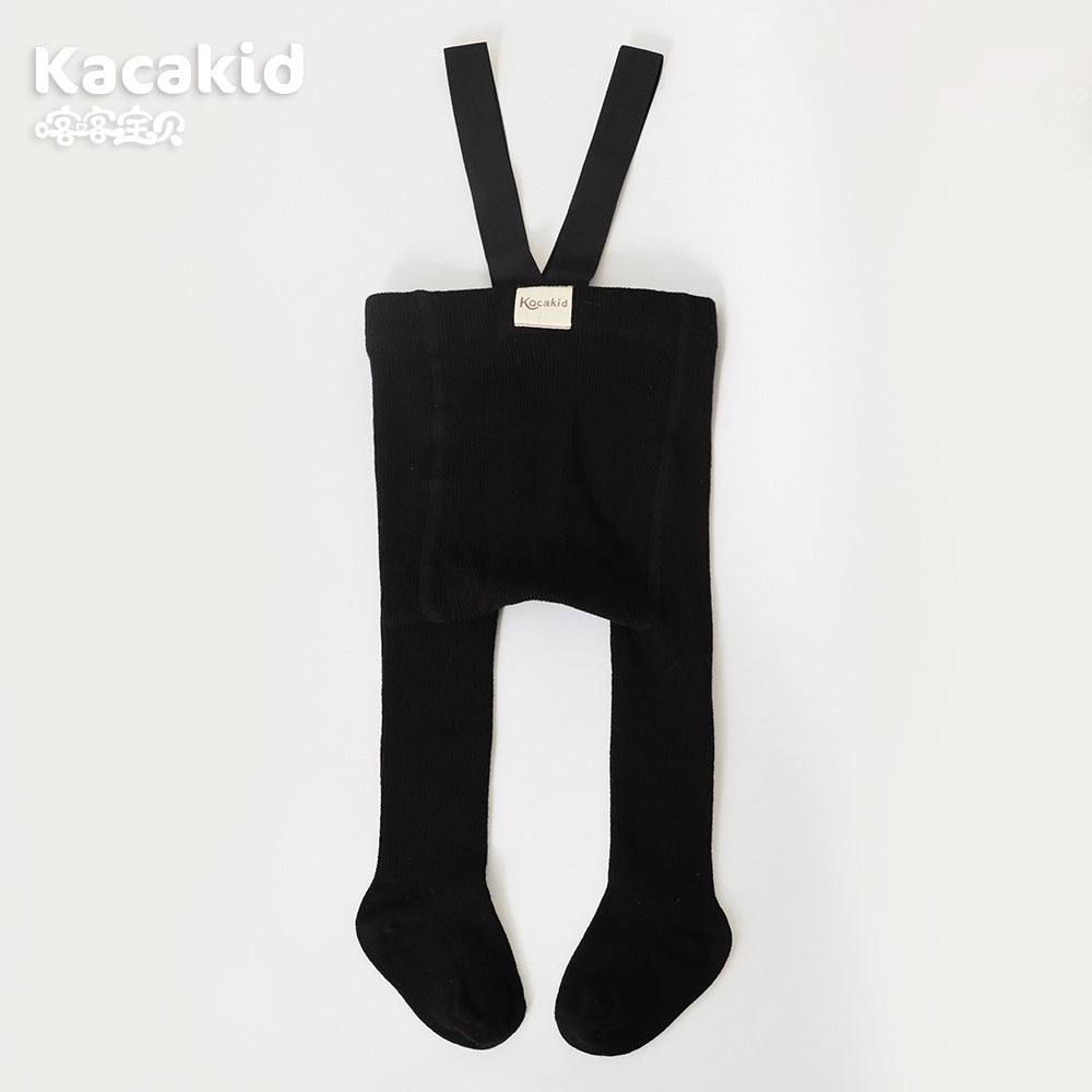 Stylish baby meisje en jongens knitted trousers, high waist design for comfort.