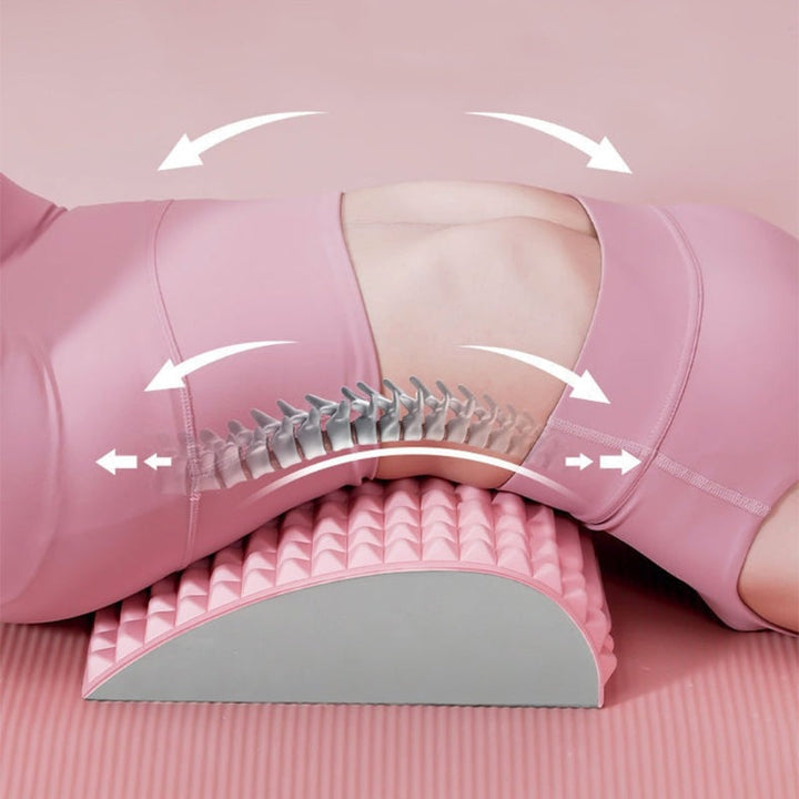 Ergonomic back pain relief stretcher for spinal support, promoting better posture & comfort.