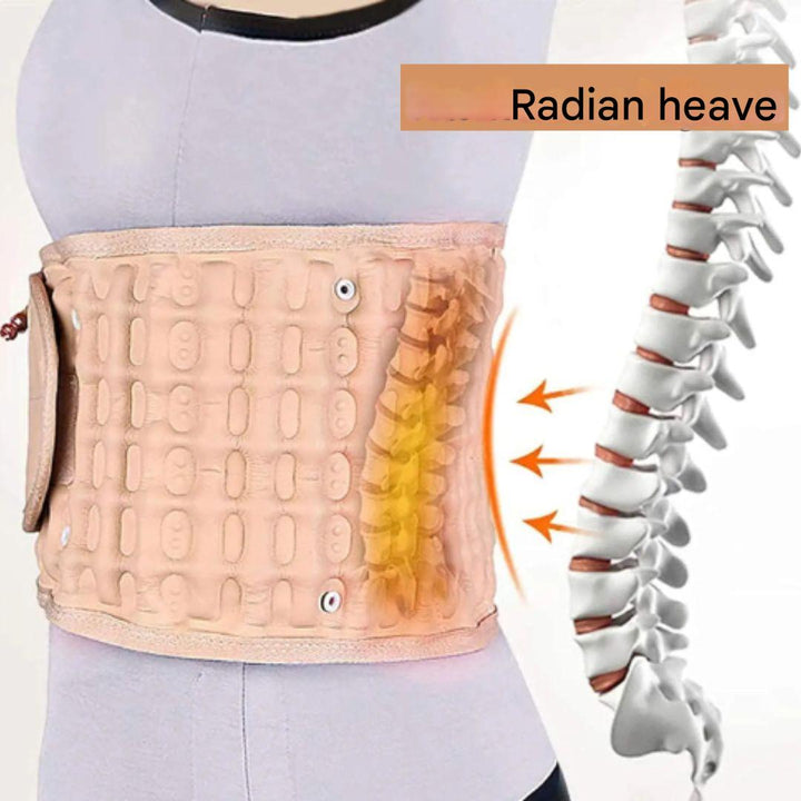 Unisex breathable back support and posture corrector for optimal lumbar comfort, wellness, and spinal alignment.