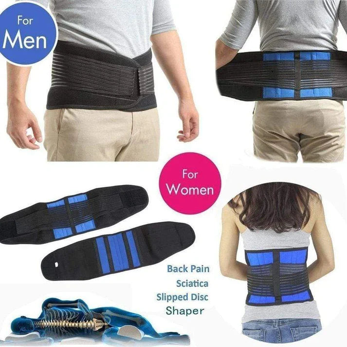 Everyday unisex back support brace for lower back pain, posture correction & active recovery.