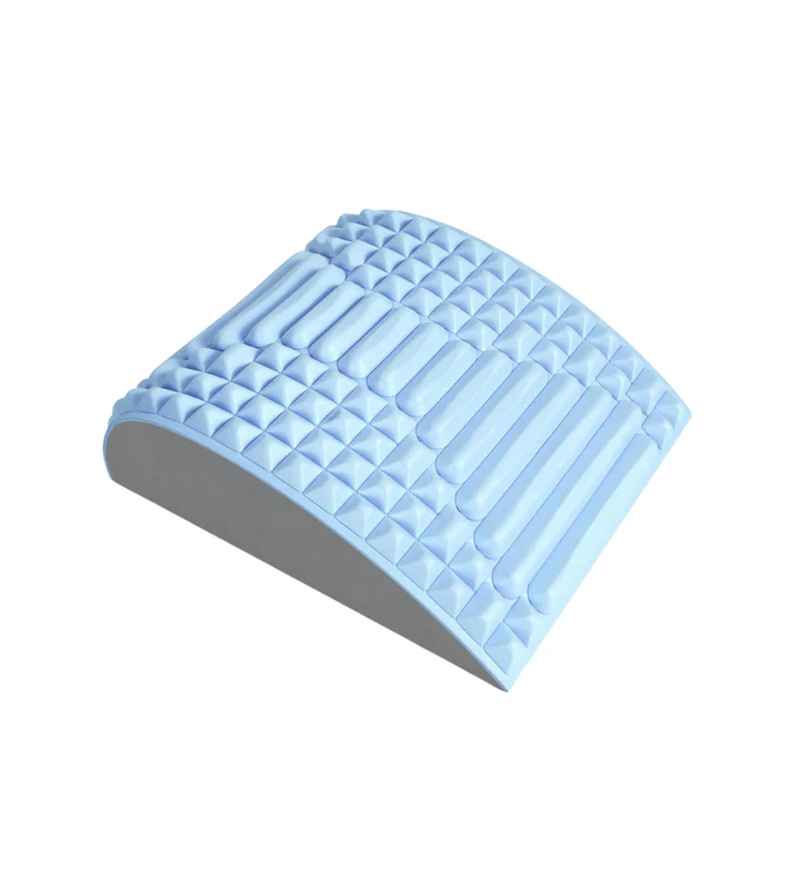 Portable BackEase back stretcher for at-home muscle relaxation, stress relief, and overall wellness.