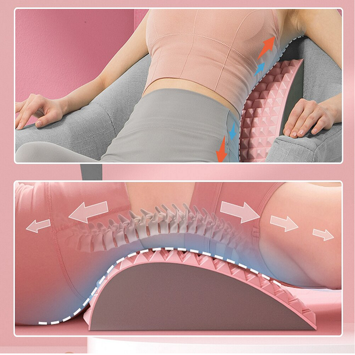 Compact BackEase back stretcher for effective spinal support, posture correction, and muscle relaxation.