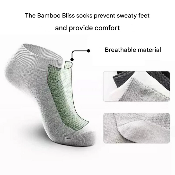 Soft ankle socks with moisture-wicking & odor control for all-day foot comfort.