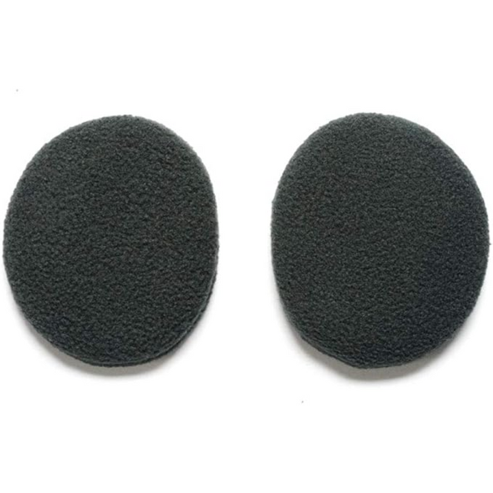 Close-up of a black bandless fleece ear warmer, highlighting soft thermal material.