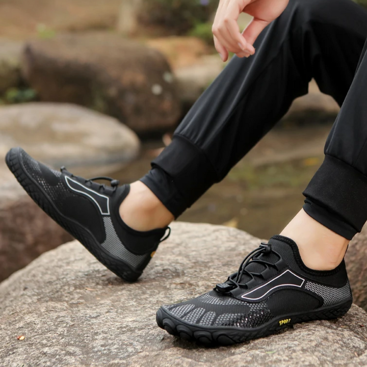 Unisex barefoot shoes with wide toe box for natural comfort & flexibility on any adventure.