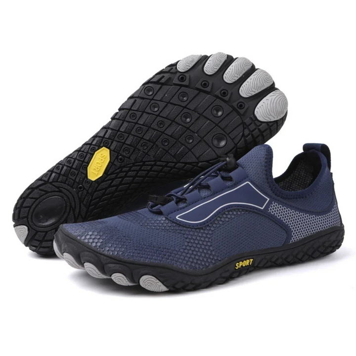 Pro performance barefoot trail running shoes with superior traction & quick lace system.