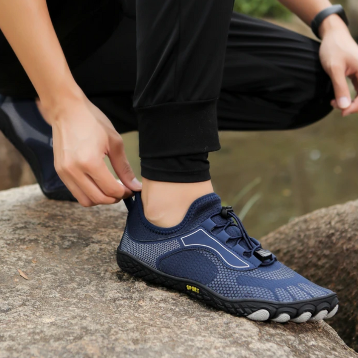 Barefoot adventure shoes: unisex design, pro performance, flexibility, wide toe box, & traction.