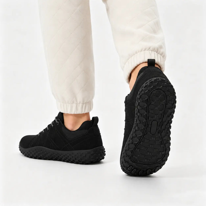 Comfortable unisex barefoot trainers, wide toe box, natural movement for daily outdoor activity.