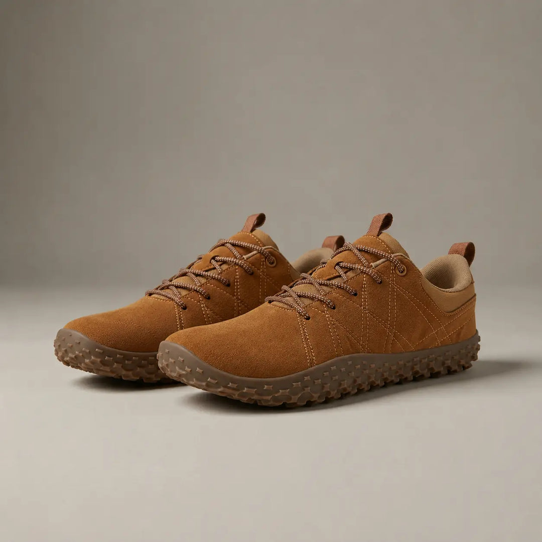 Unisex zero drop trail shoes, wide toe box, flexible design for natural outdoor movement.