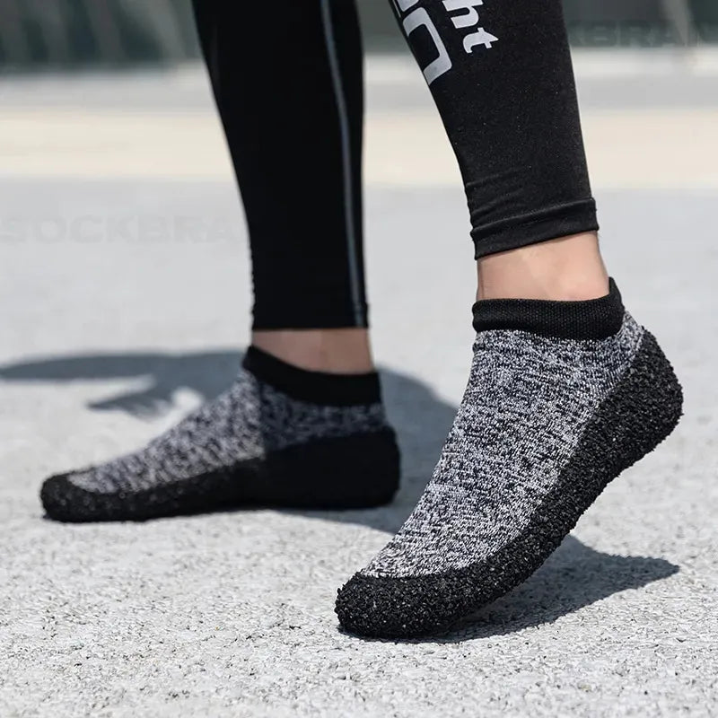 Flexible unisex minimalist sock shoes, ideal for yoga, fitness, travel & active lifestyles.