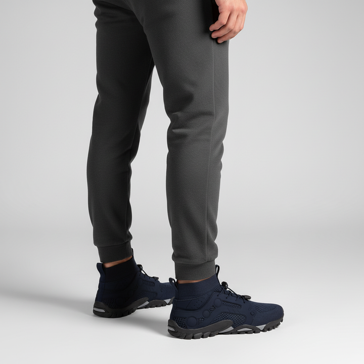 Top view of unisex 'Cameron' high-shaft barefoot shoes, highlighting quick-dry breathable material