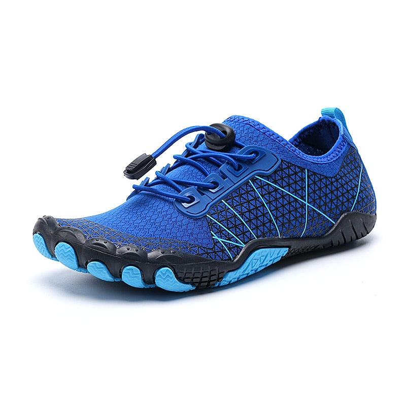 Non-slip water shoes, unisex design for comfortable walking on sand, rocks & wet surfaces.