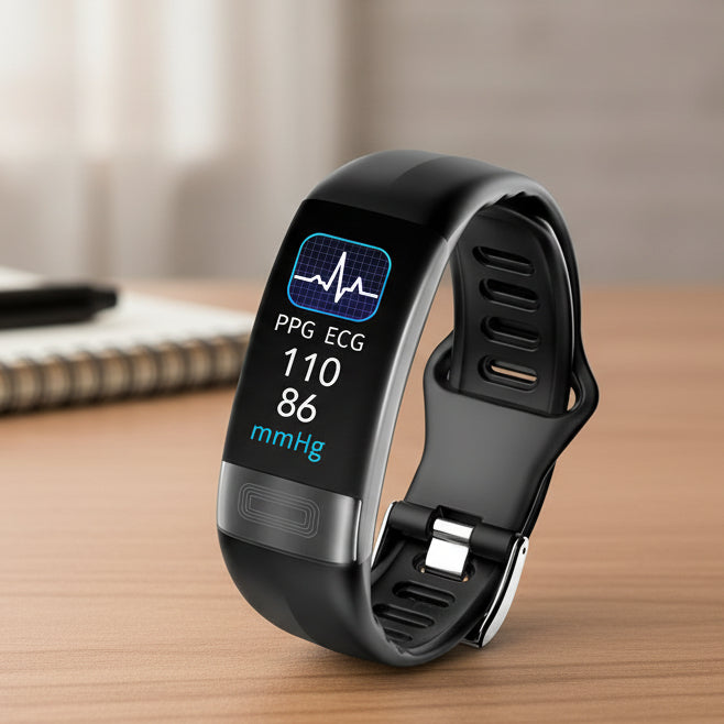 Unisex BIOWATCH Smart Health Tracker with ECG, BP, and sleep monitoring. Wearable tech for wellness.