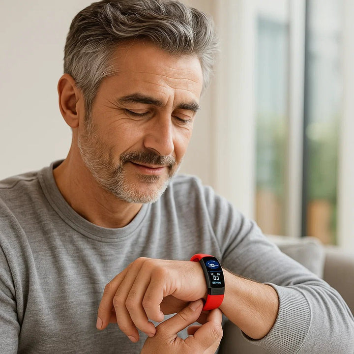 Smart BIOWATCH health monitor. Tracks ECG, blood pressure, and sleep. Unisex digital watch.