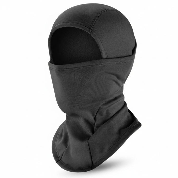 Close-up of soft black fleece material, highlighting texture of a unisex ski beanie.