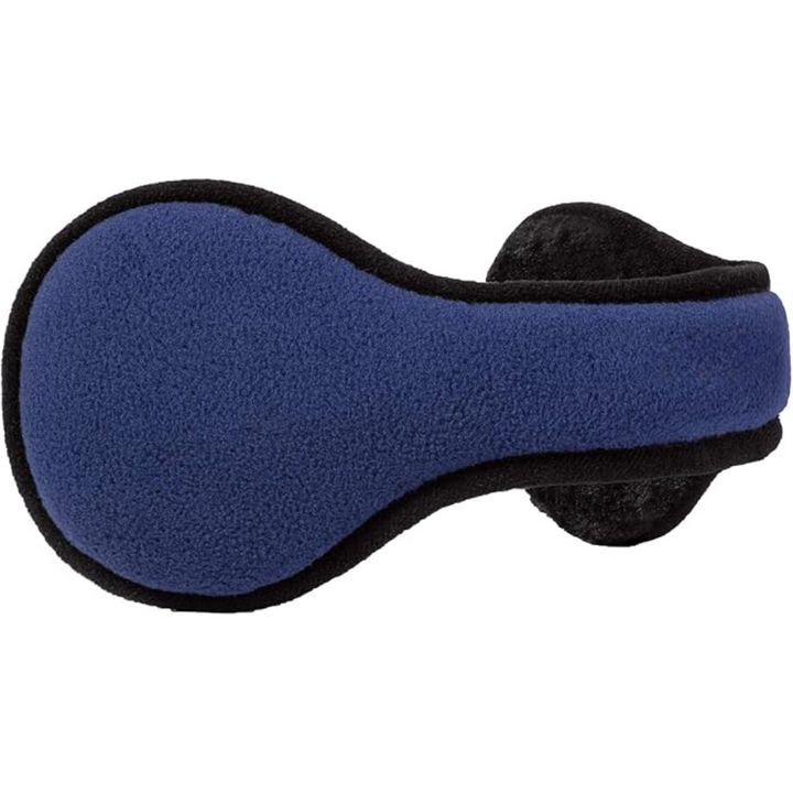Cold weather protection: unisex black fleece ear warmers, foldable design