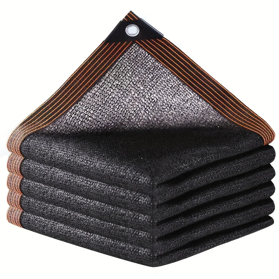 Unisex black HDPE mesh shade cloth, 100% UV protection, perfect for garden, patio, or carport