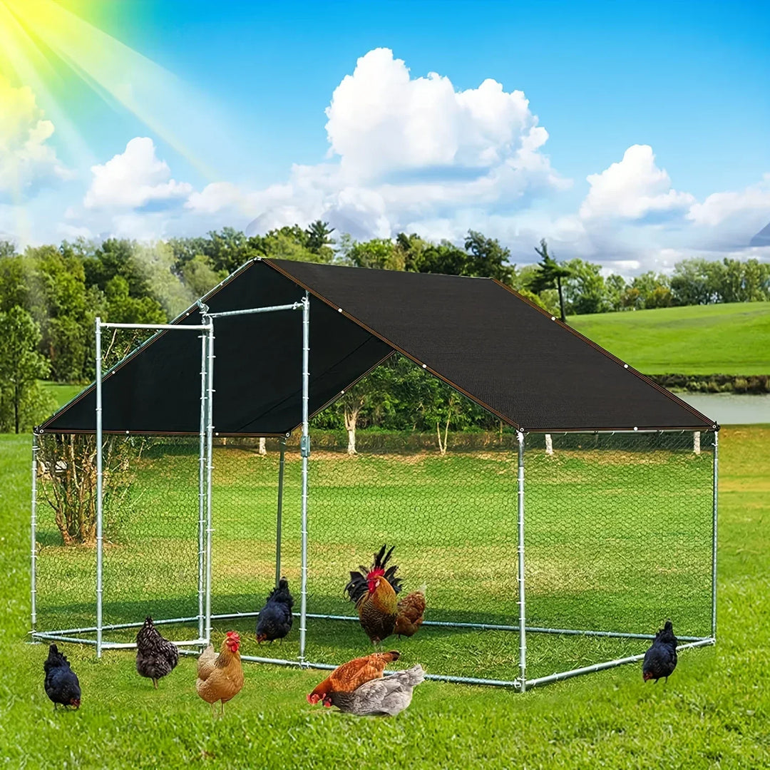 Durable black HDPE shade cloth, UV resistant, ideal for garden and outdoor living spaces