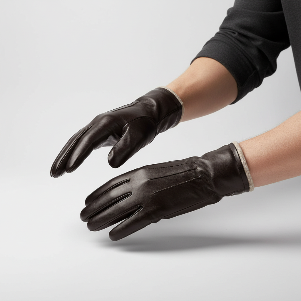 Stylish unisex winter gloves with touchscreen fingerpad detail, ideal for accessories