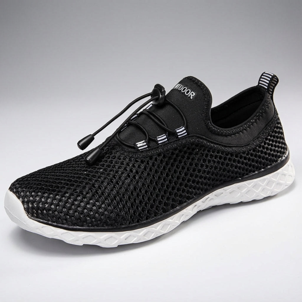 Unisex 'Norman' athletic shoes in a three-quarters view, demonstrating their comfortable and flexible walking design.