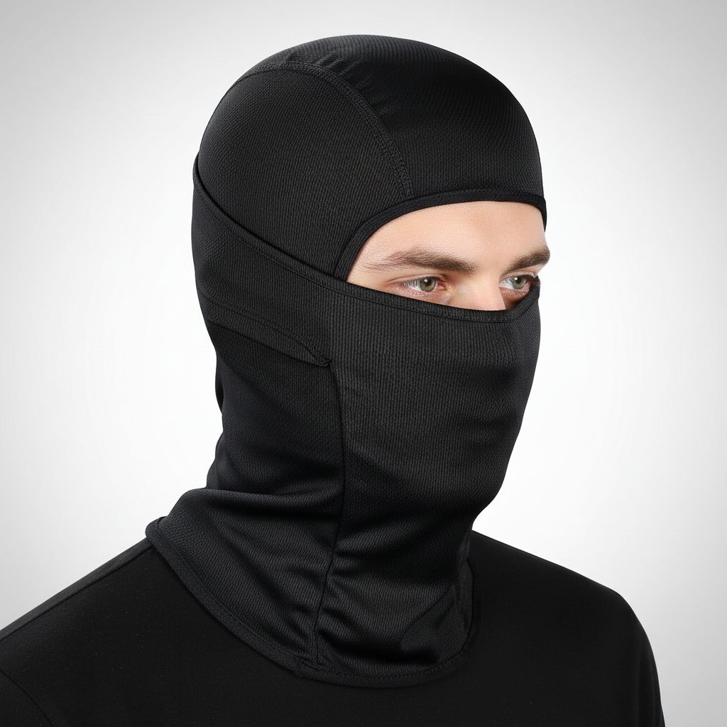 Unisex balaclava keeping face warm, ideal for cold weather outdoor activities, UV protection