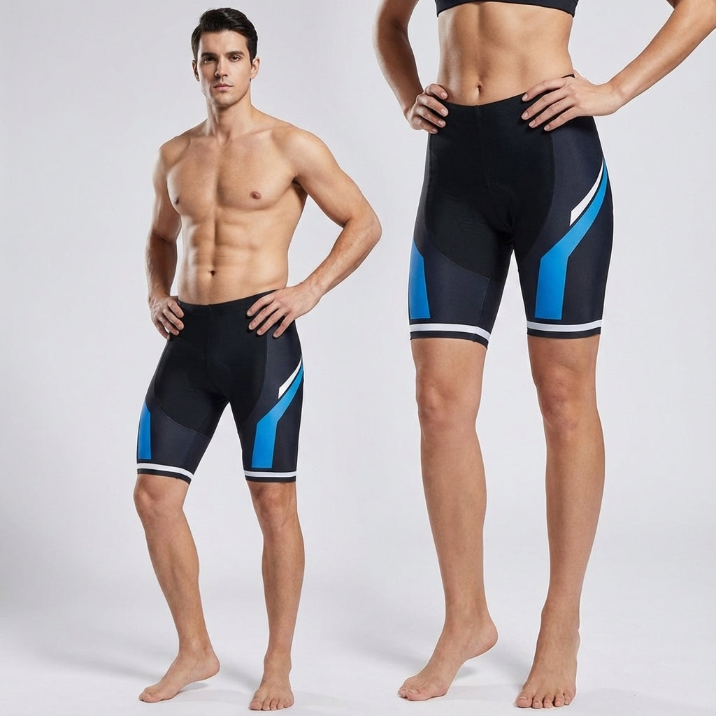 Casey unisex cycling shorts featuring ergonomic gel padding and reflective accents for safety