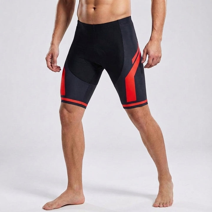 Detail of the compression fit on unisex lycra cycling shorts, perfect sportswear for cyclists