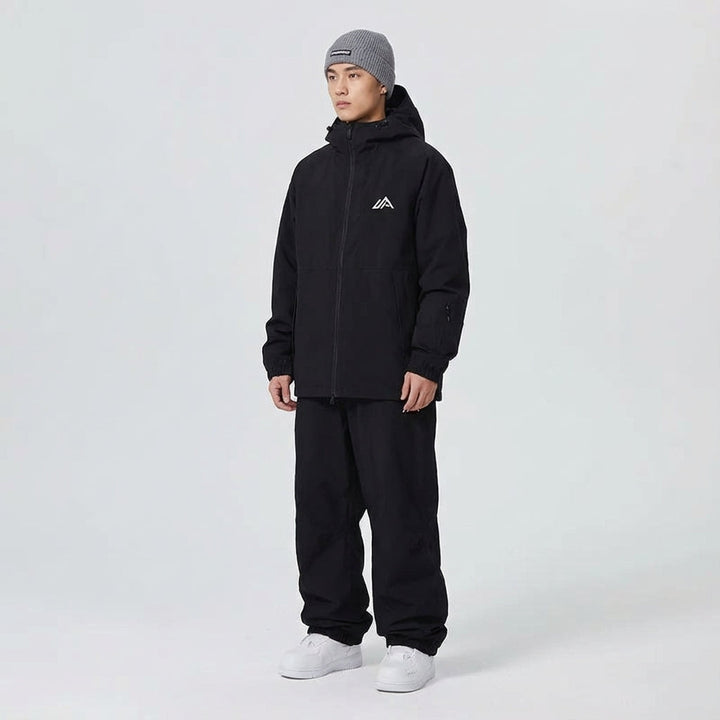 Unisex ski pants in black, part of a winter set, perfect for snow and cold weather