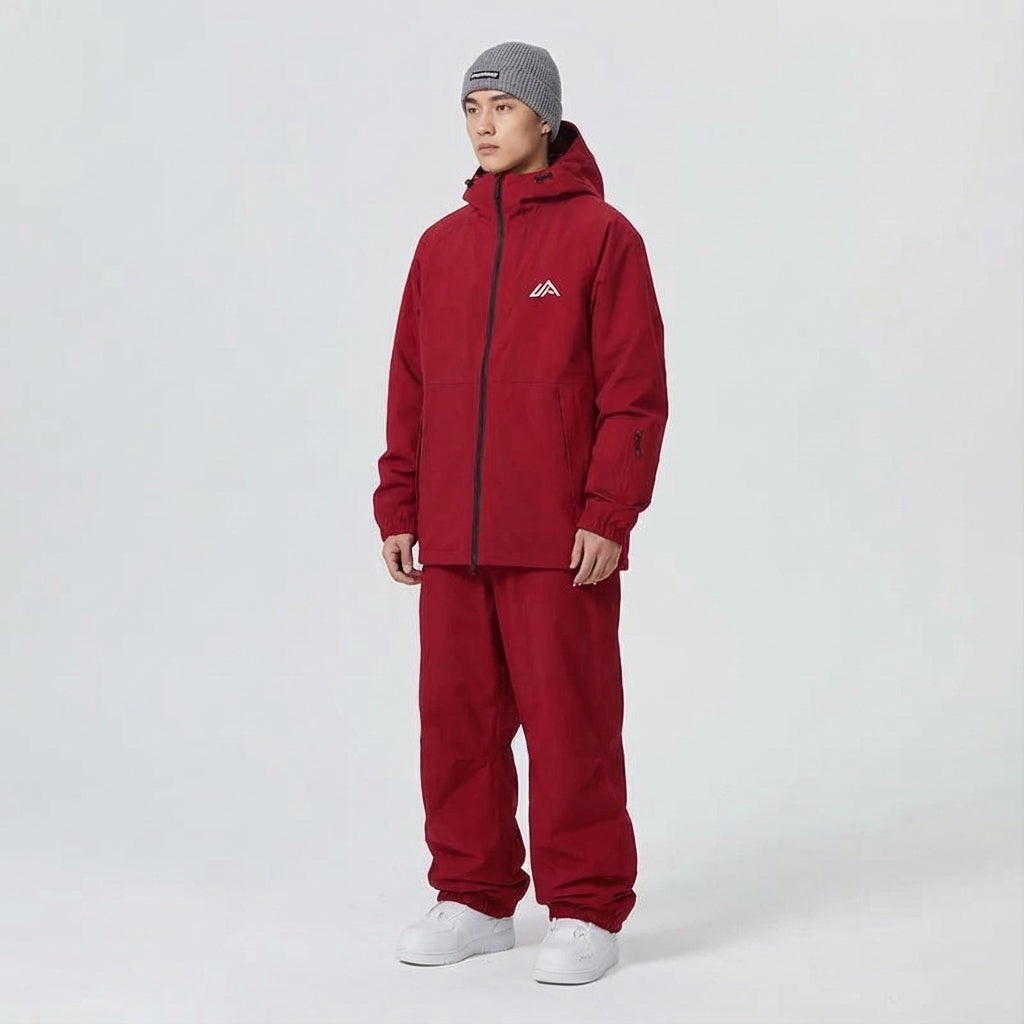 High-performance unisex ski jacket, detail of waterproof fabric for winter sports outerwear