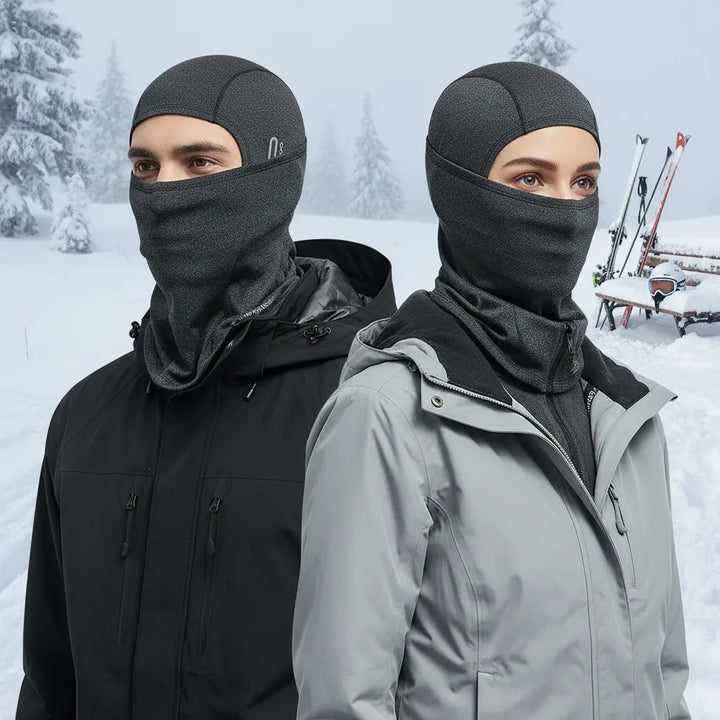 Unisex BlizzardShield multifunctional face and neck gaiter for winter sports, windproof thermal fleece