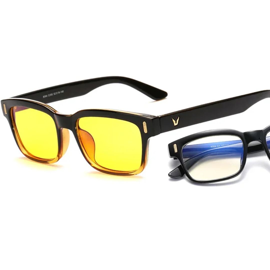 Unisex blue light blocking glasses. Relieves digital eye strain from computers & screens.