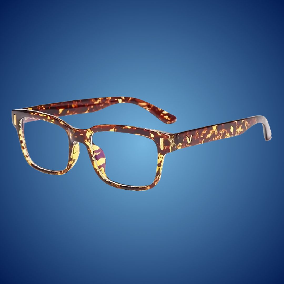 Modern unisex blue light glasses. Blocks blue light for improved digital comfort.