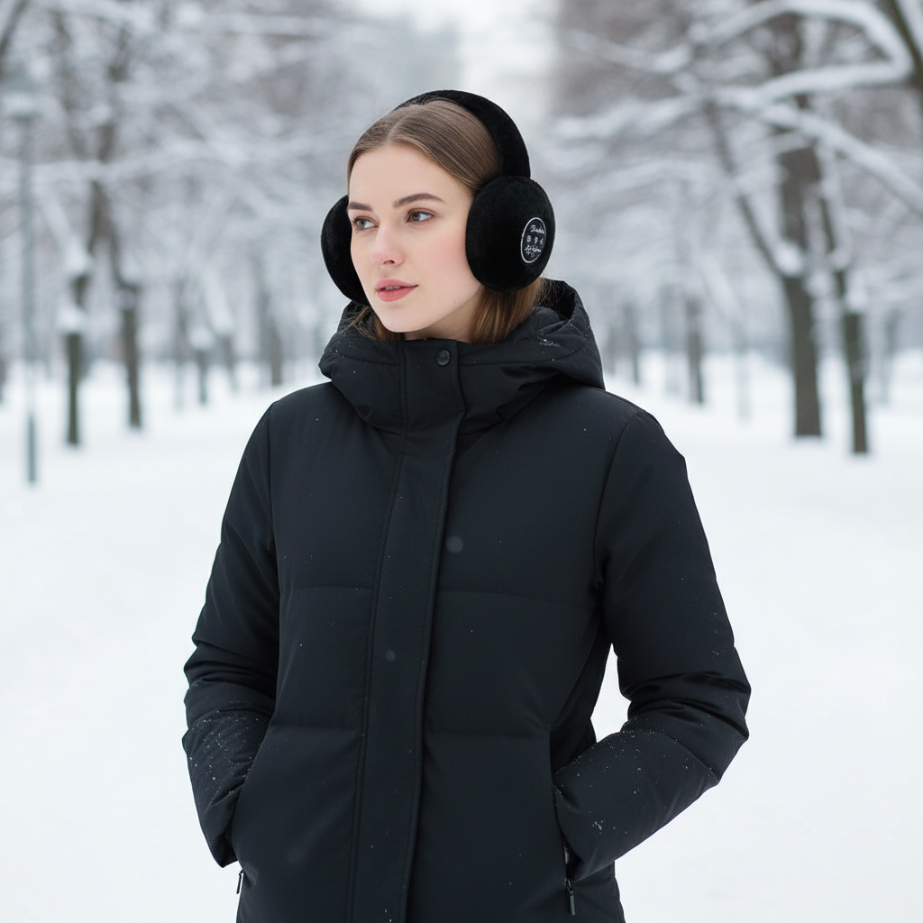 WarmBeat wireless fleece ear warmer headphones, offering comfort and music for winter activities