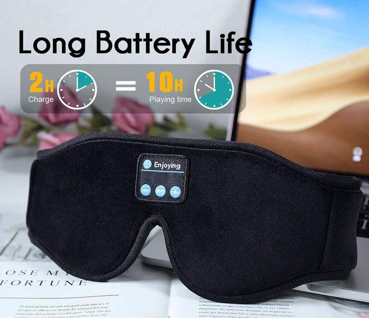 Comfortable audio sleep mask for deep, undisturbed sleep. Unisex Bluetooth eye mask for relaxation & travel.