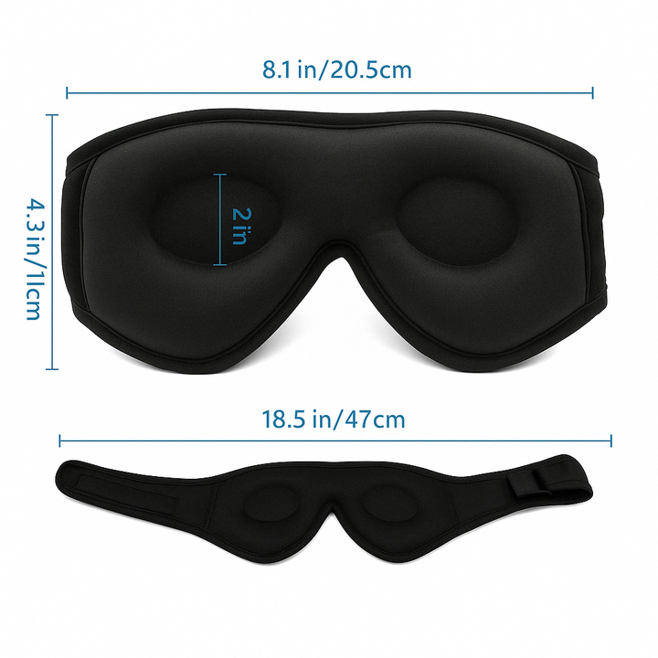 Unisex wireless Bluetooth sleep mask for music, relaxation & deep sleep. Comfortable travel essential eye mask.