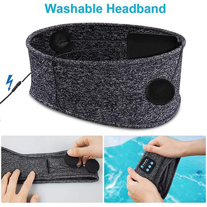 Wireless Bluetooth sleep mask for audio, music & meditation. Comfortable, soft fabric eye mask.