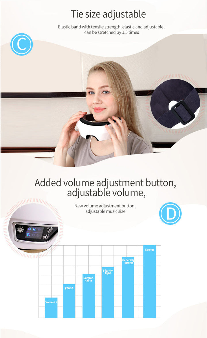Portable warm compression eye massager, ideal for pre-sleep relaxation or during breaks