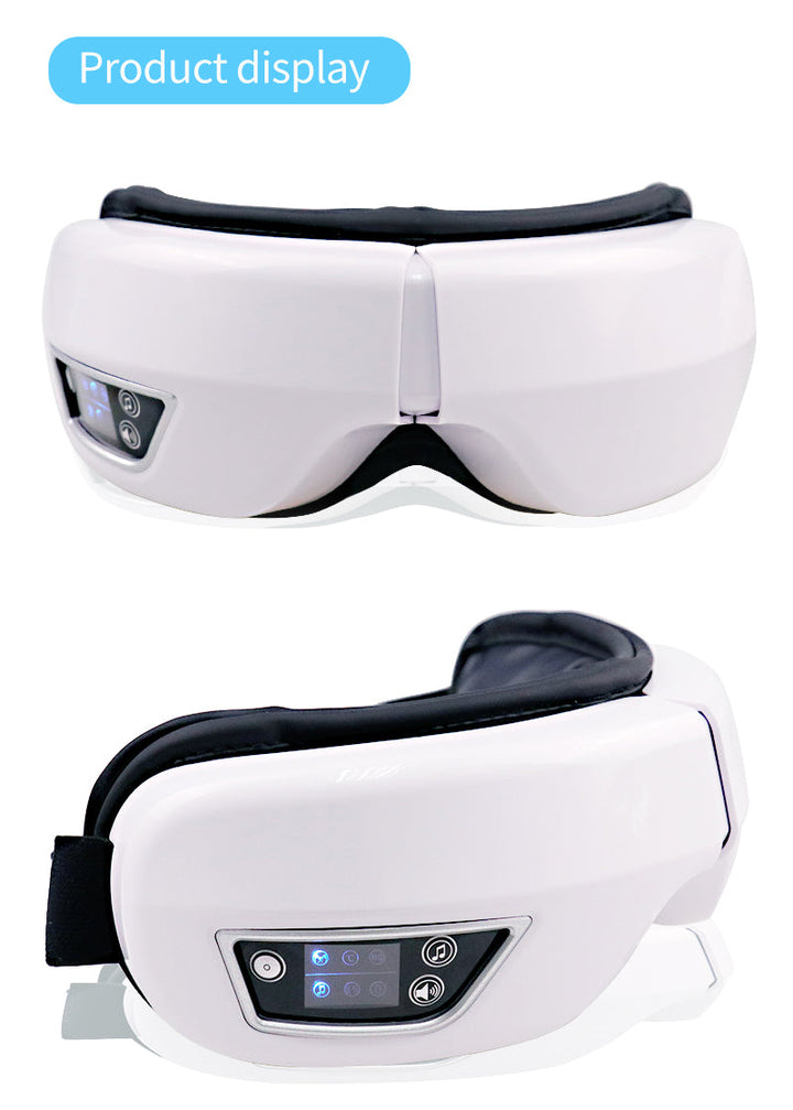 Bluetooth eye massager with gentle air pressure massage, vibration, and heat therapy