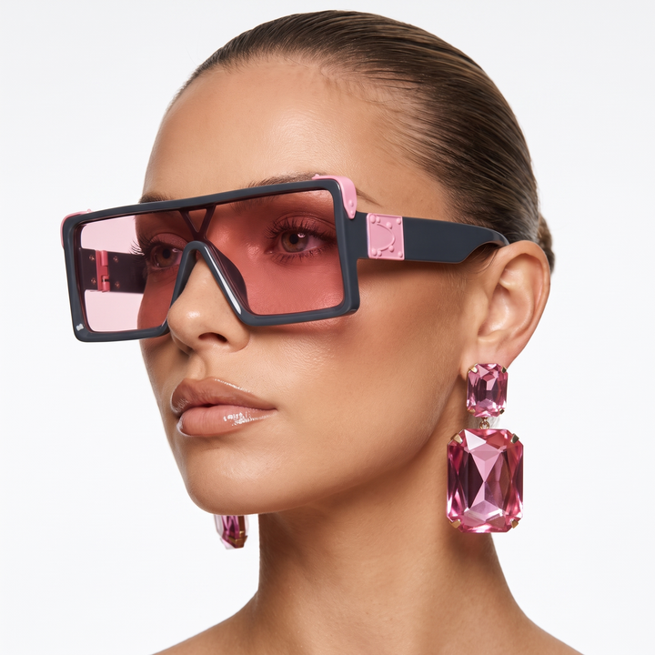Lightweight bold frame UV protection sunglasses, ideal unisex eyewear for travel, driving, & outdoor adventures.
