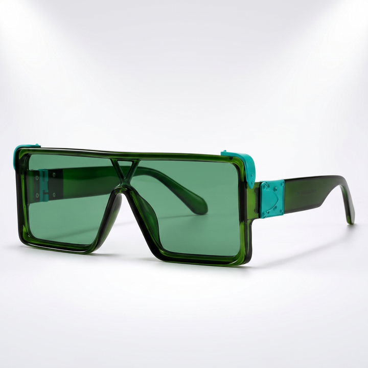 Modern unisex bold frame sunglasses with UV protection lenses. Fashion eyewear for travel, driving, & outdoor style.