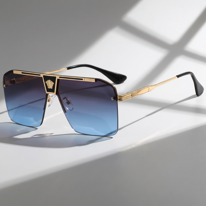 Protect your eyes with these stylish unisex rectangular UV protection sunglasses.