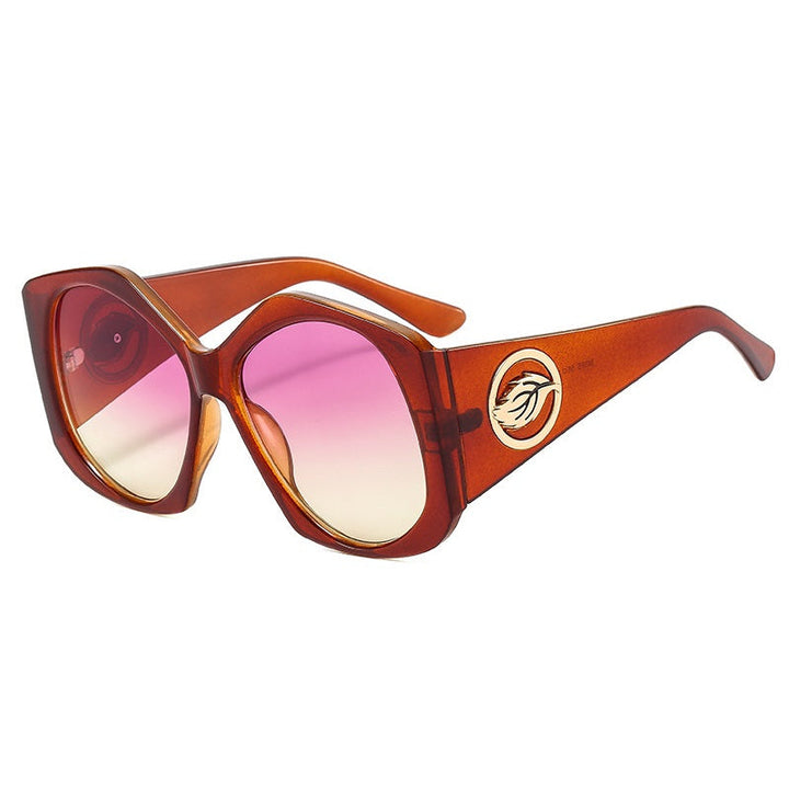 High-fashion rhombus sunglasses. Unisex bold frames and geometric design, perfect statement eyewear.