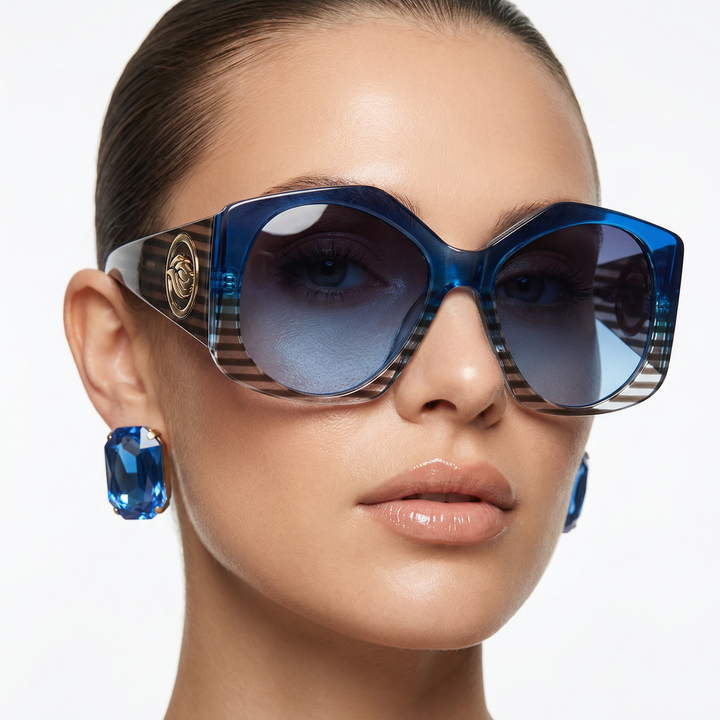 Modern unisex rhombus shades. Sleek geometric frames, perfect statement eyewear for any occasion.